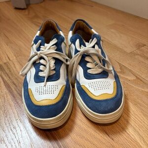 Alohas Sneakers Blue and White Leather Suede